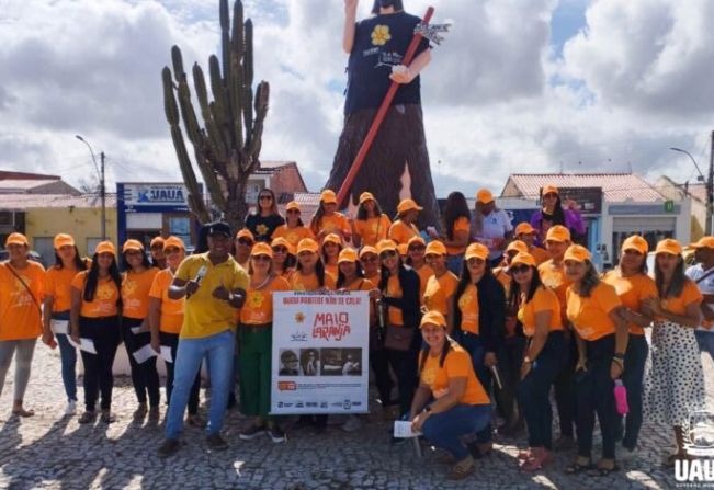 PREFEITURA DE UAUÁ REALIZA AÇÃO EM ALUSÃO AO MAIO LARANJA